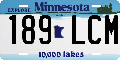 MN license plate 189LCM