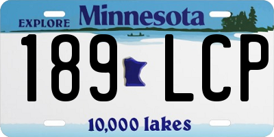 MN license plate 189LCP