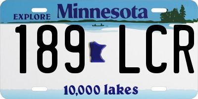 MN license plate 189LCR