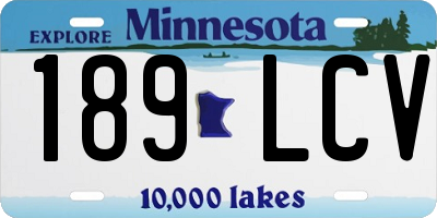 MN license plate 189LCV