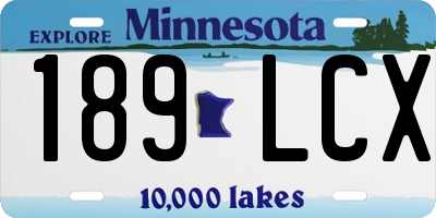 MN license plate 189LCX