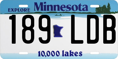 MN license plate 189LDB