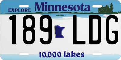 MN license plate 189LDG