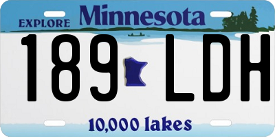 MN license plate 189LDH