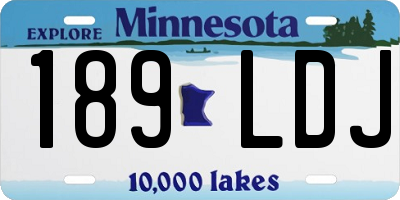 MN license plate 189LDJ