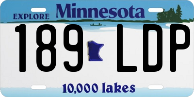 MN license plate 189LDP