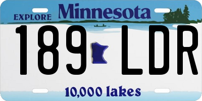 MN license plate 189LDR