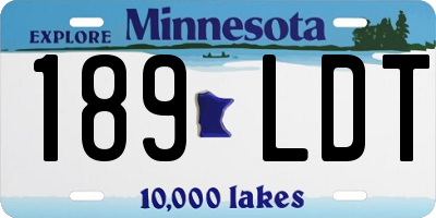 MN license plate 189LDT