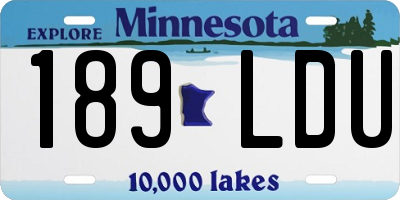 MN license plate 189LDU