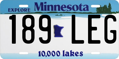 MN license plate 189LEG