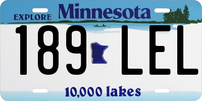 MN license plate 189LEL