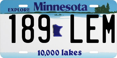 MN license plate 189LEM