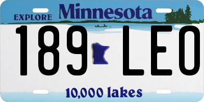 MN license plate 189LEO