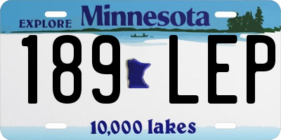 MN license plate 189LEP