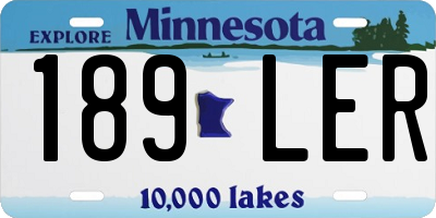 MN license plate 189LER