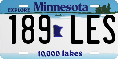 MN license plate 189LES