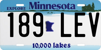 MN license plate 189LEV