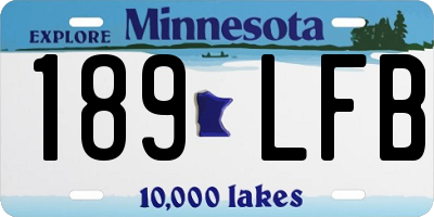 MN license plate 189LFB