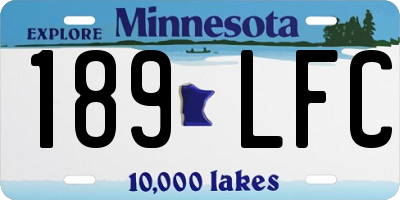 MN license plate 189LFC