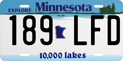 MN license plate 189LFD
