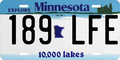 MN license plate 189LFE
