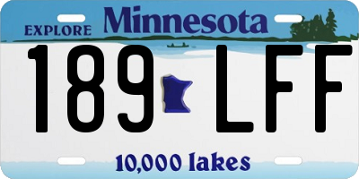 MN license plate 189LFF