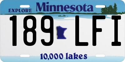 MN license plate 189LFI