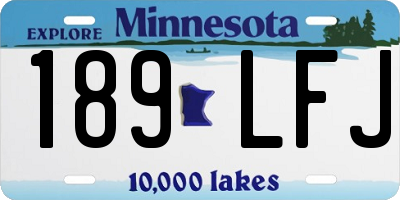 MN license plate 189LFJ