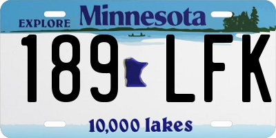 MN license plate 189LFK