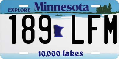 MN license plate 189LFM