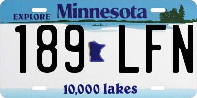 MN license plate 189LFN