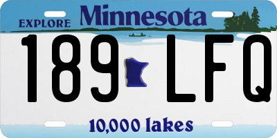 MN license plate 189LFQ