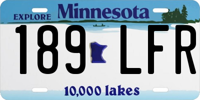MN license plate 189LFR