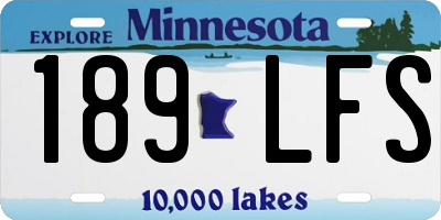 MN license plate 189LFS