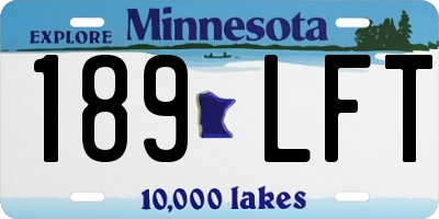 MN license plate 189LFT