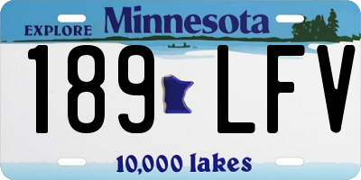 MN license plate 189LFV
