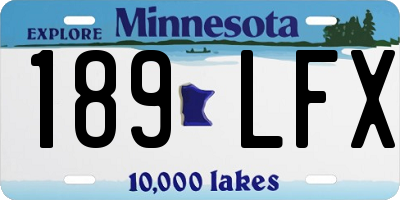 MN license plate 189LFX