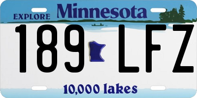 MN license plate 189LFZ