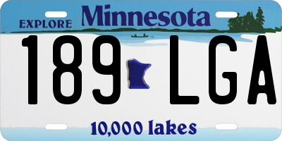 MN license plate 189LGA