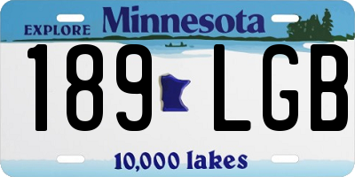 MN license plate 189LGB