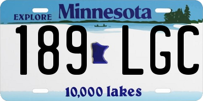MN license plate 189LGC