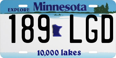 MN license plate 189LGD