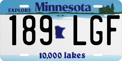 MN license plate 189LGF