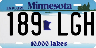 MN license plate 189LGH