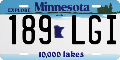 MN license plate 189LGI