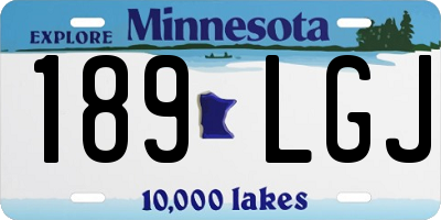 MN license plate 189LGJ