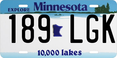 MN license plate 189LGK