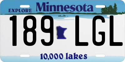 MN license plate 189LGL