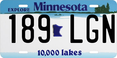 MN license plate 189LGN
