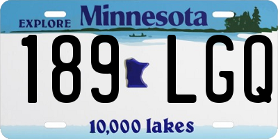MN license plate 189LGQ